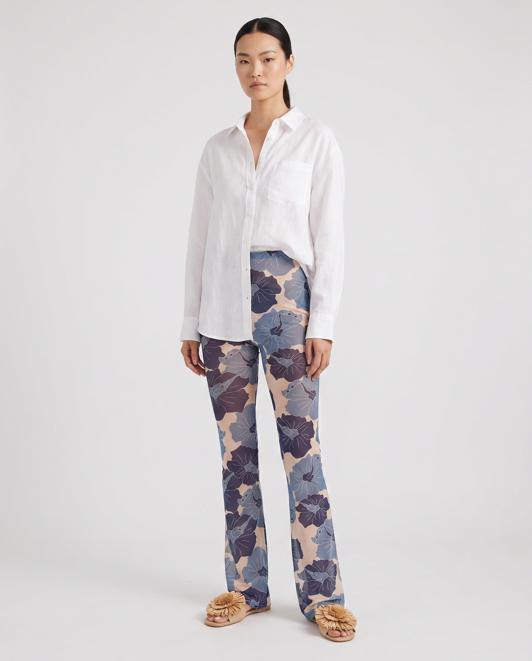 Light Blue Poli Nation Laura Pants