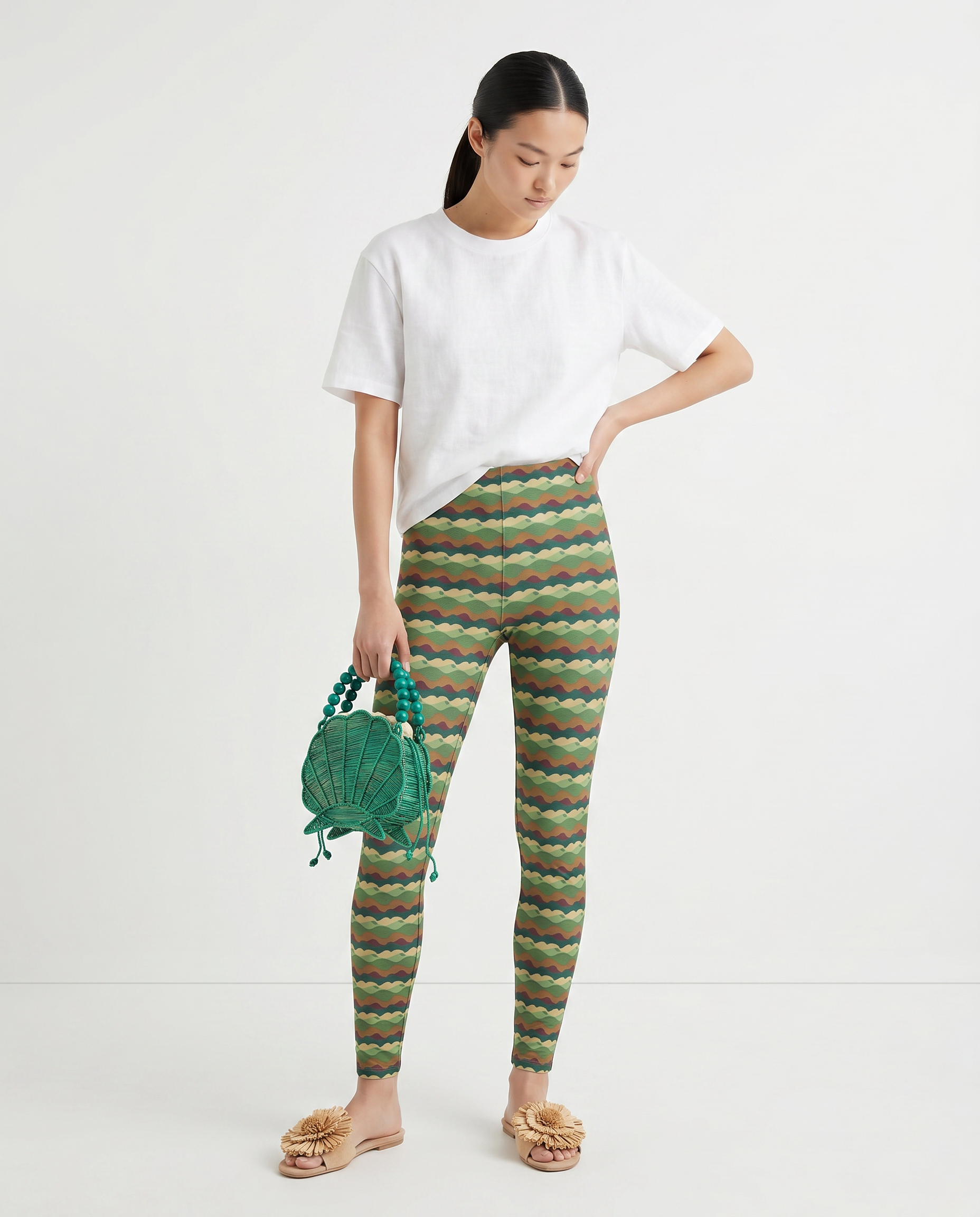 Green Camouflage Leggings