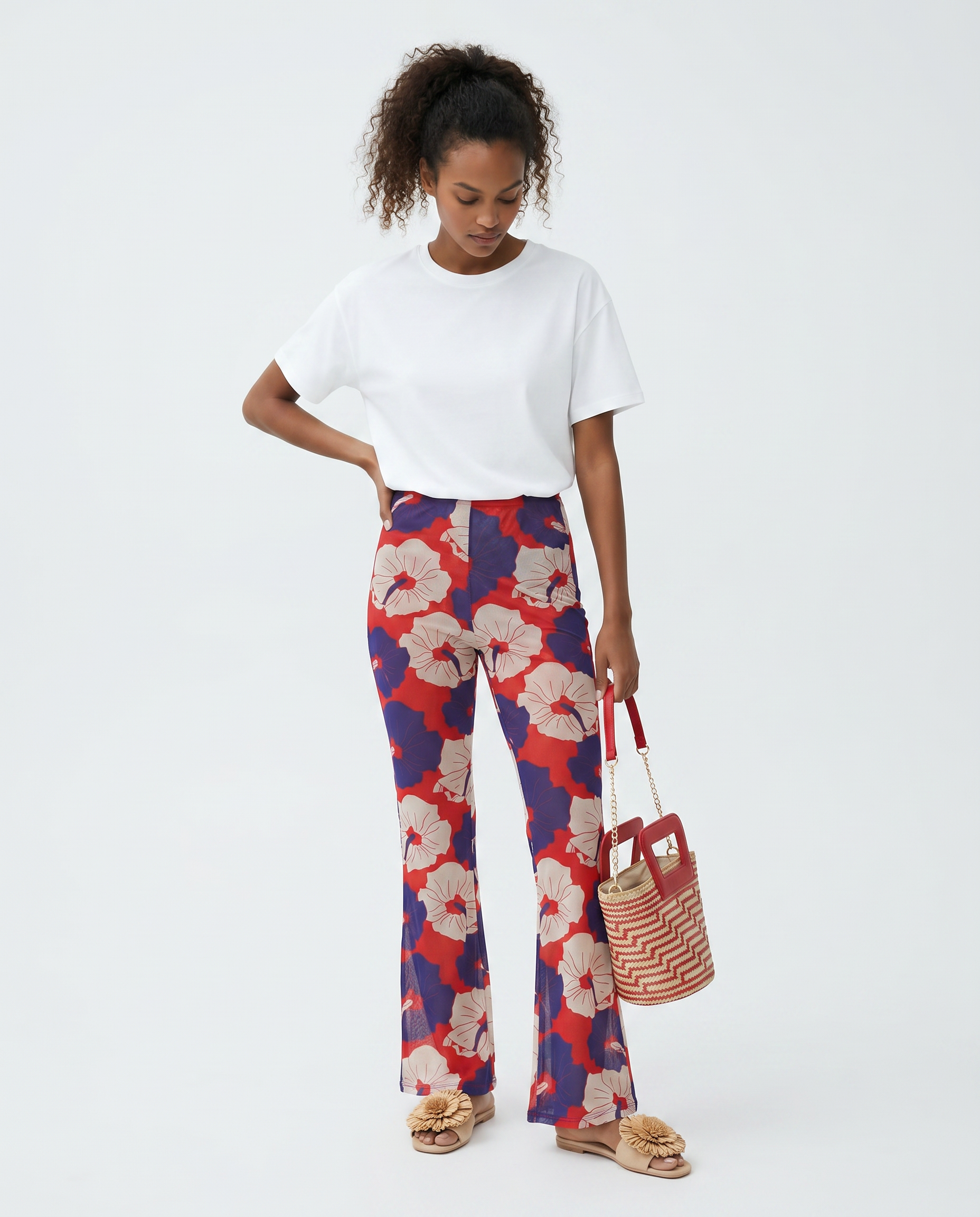 Purple and Rec Poli Nation Laura Pants