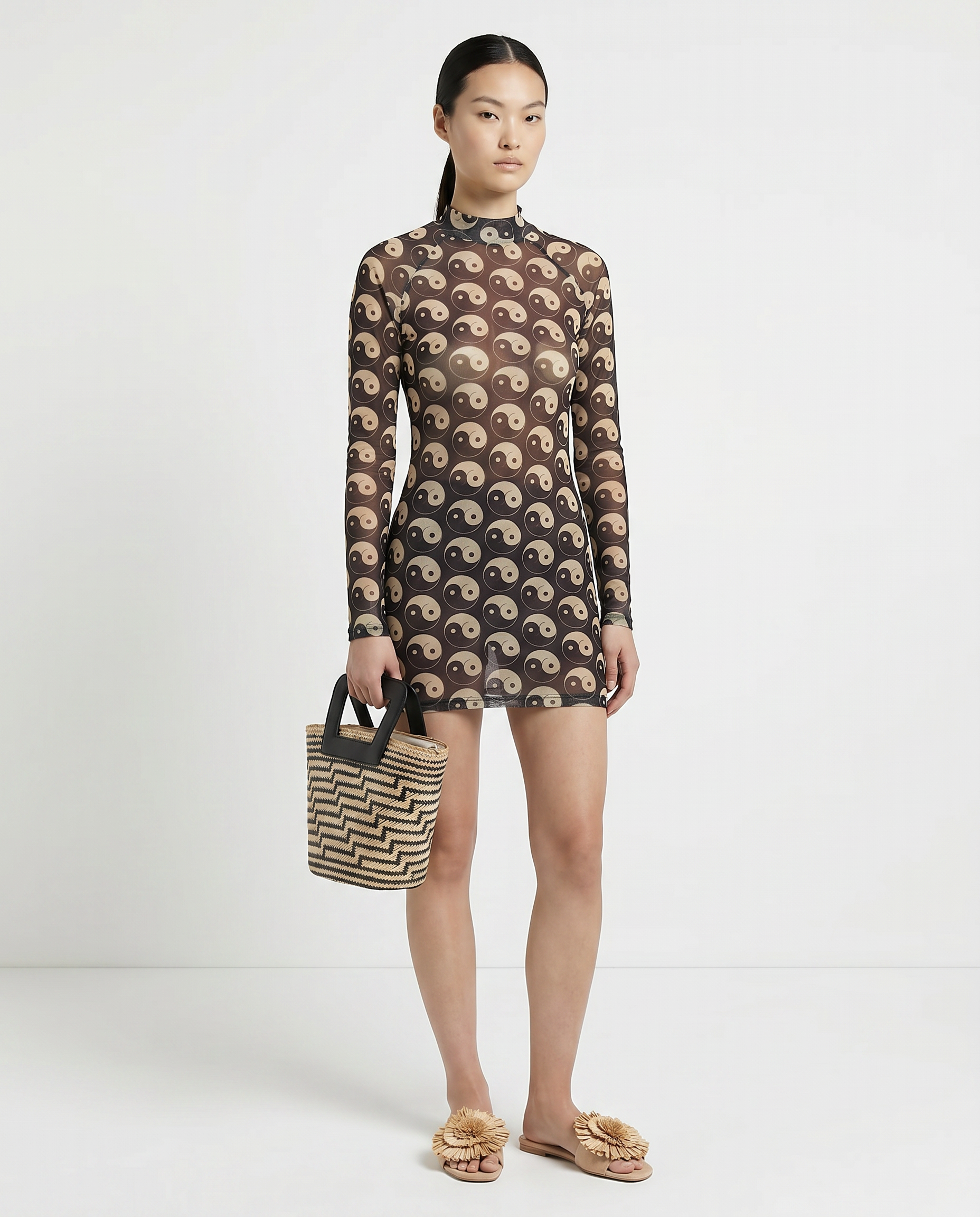 Black Yin and Out Mini Dress