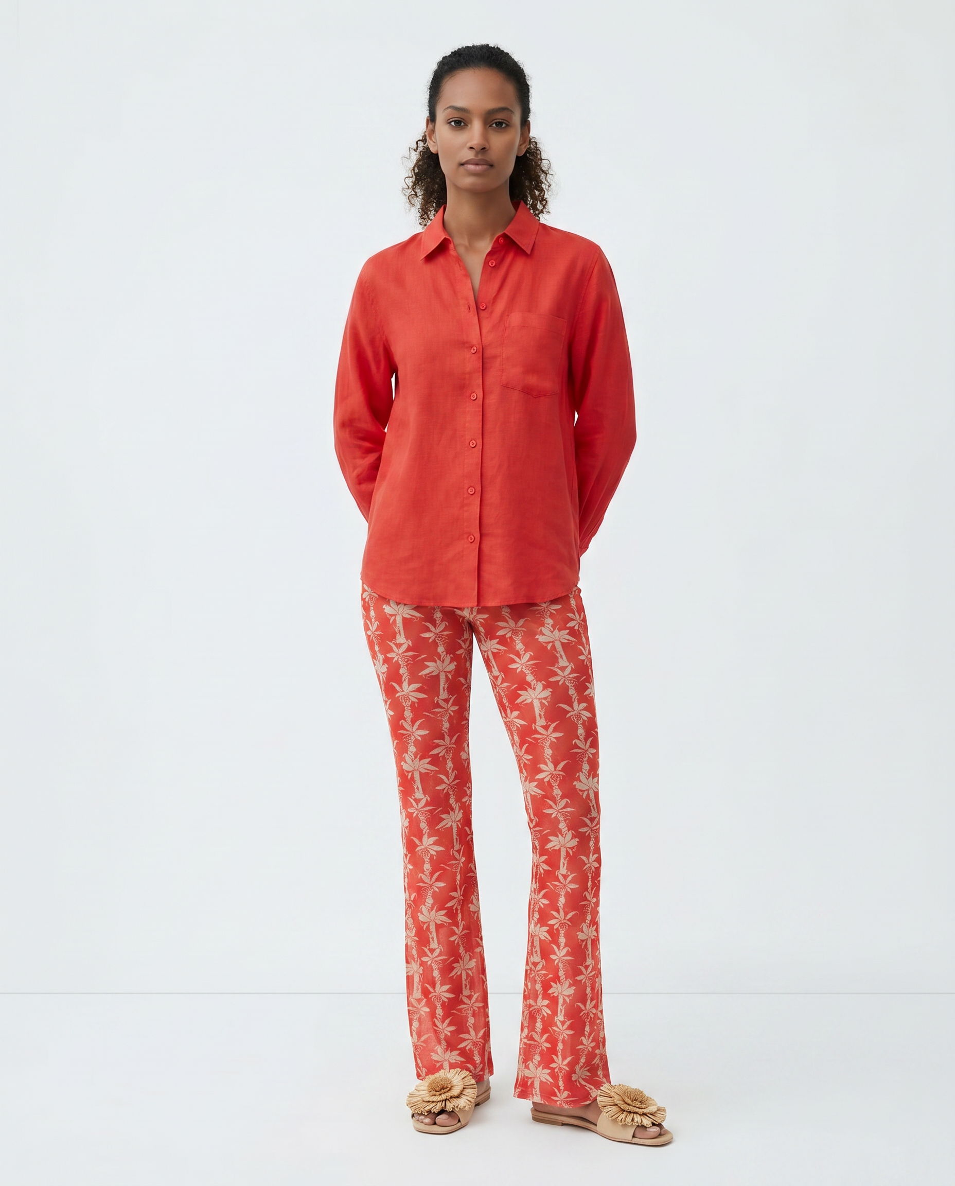 Red Fauna and Flora Laura Pants