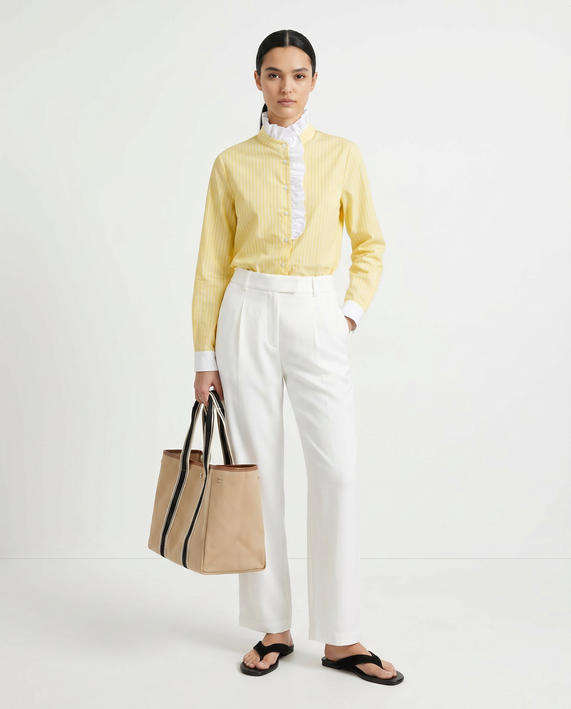 Olivia Stripes Yellow Blouse