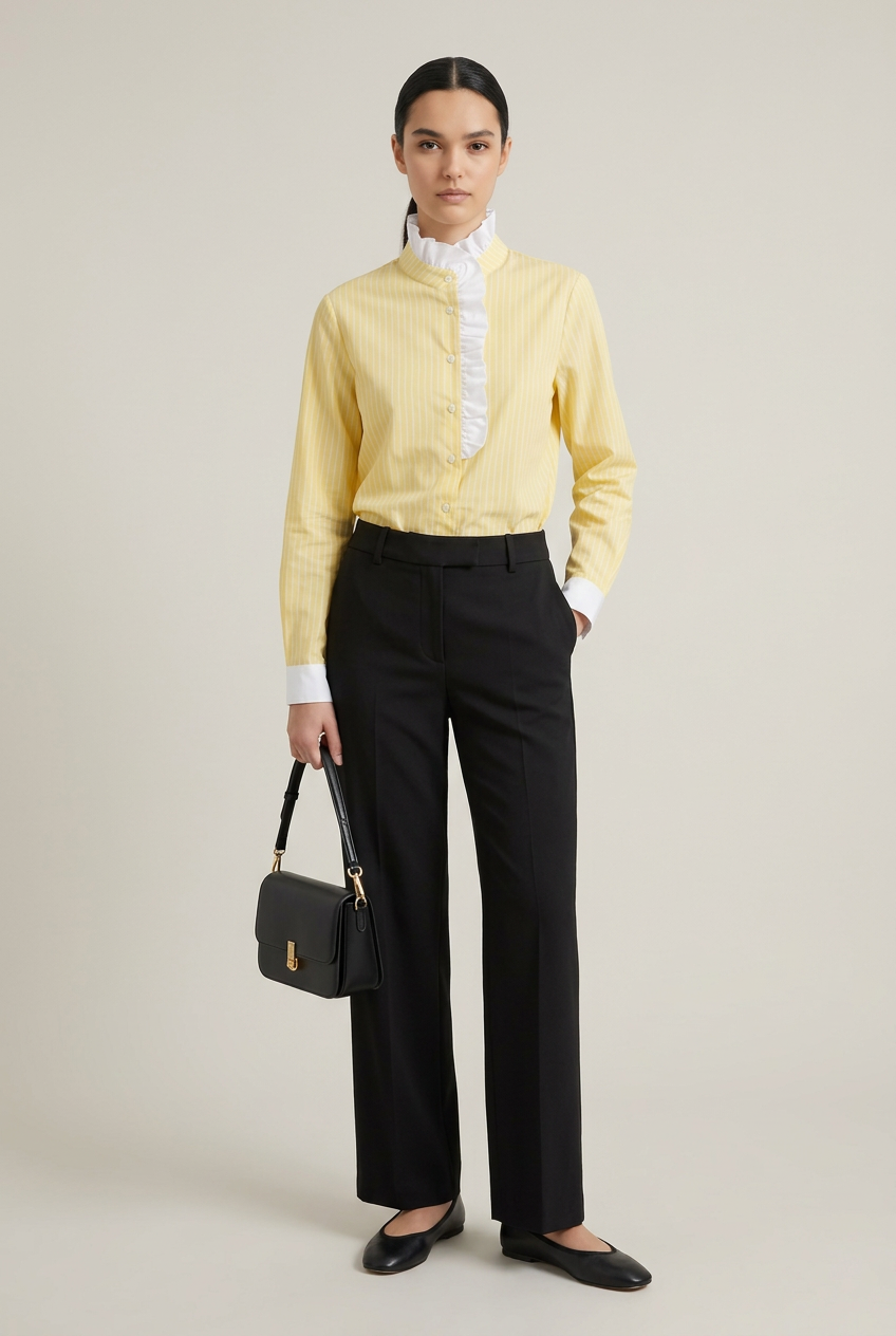 Olivia Stripes Yellow Blouse