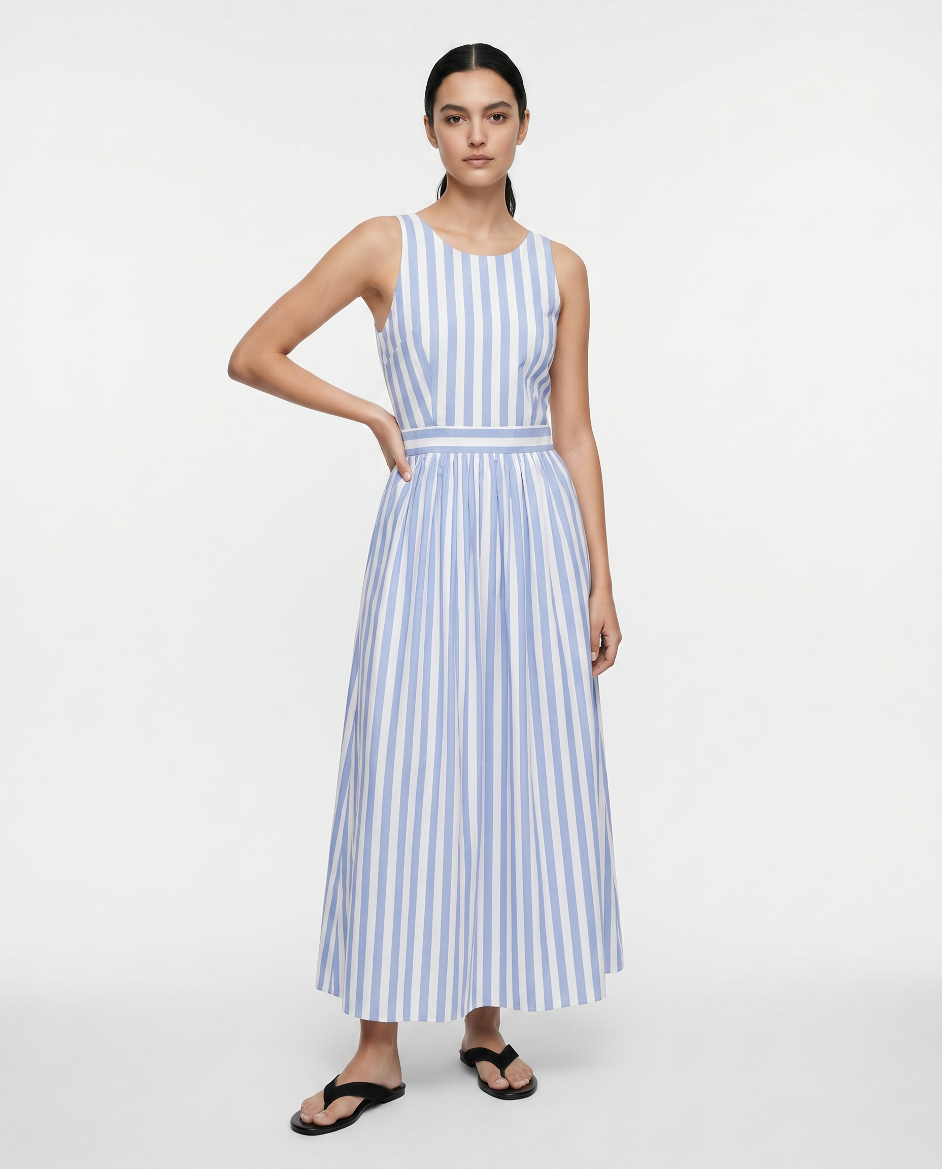 Morgana Stripes Ciel Blue Dress