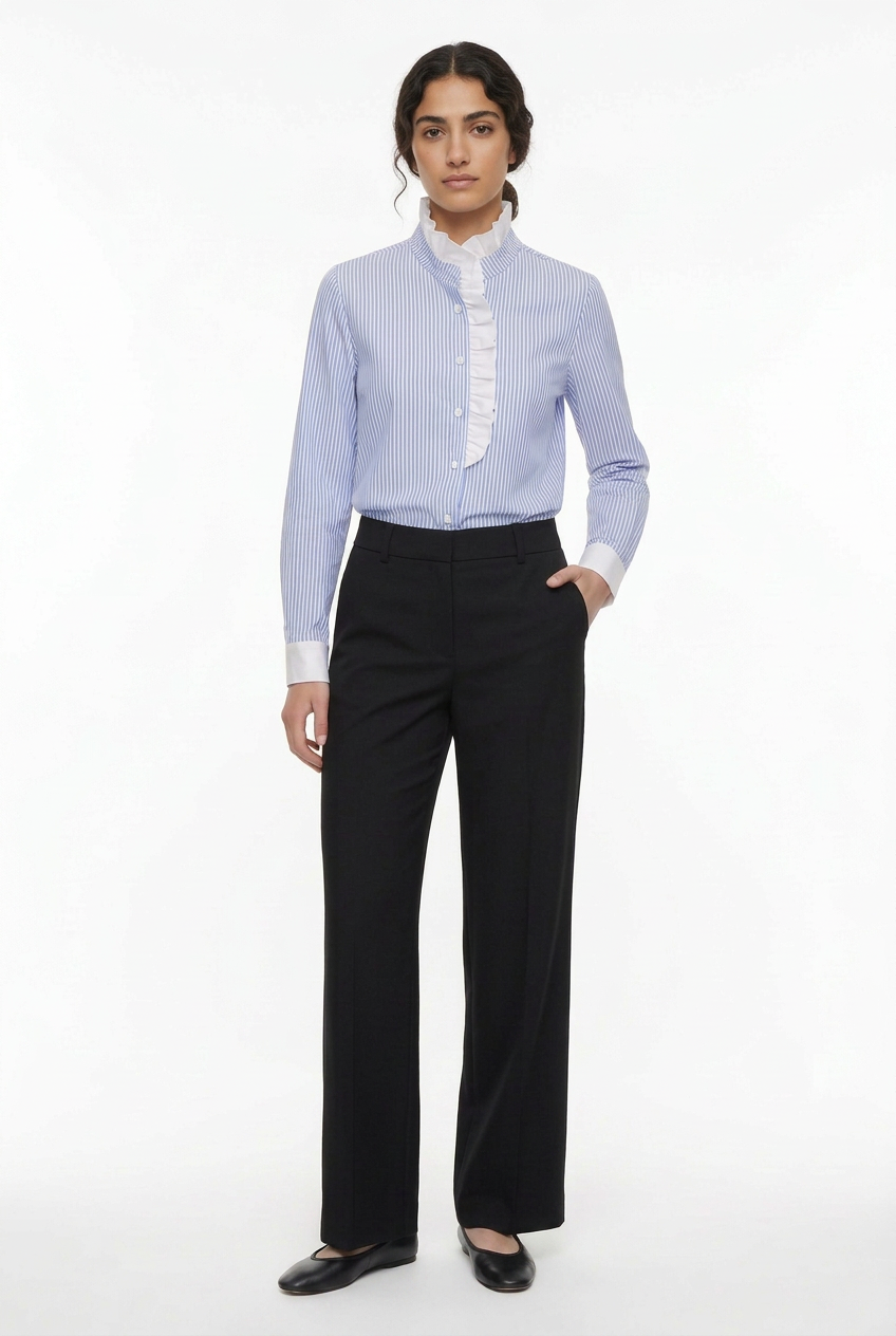 Olivia Stripes Ciel Blue Blouse