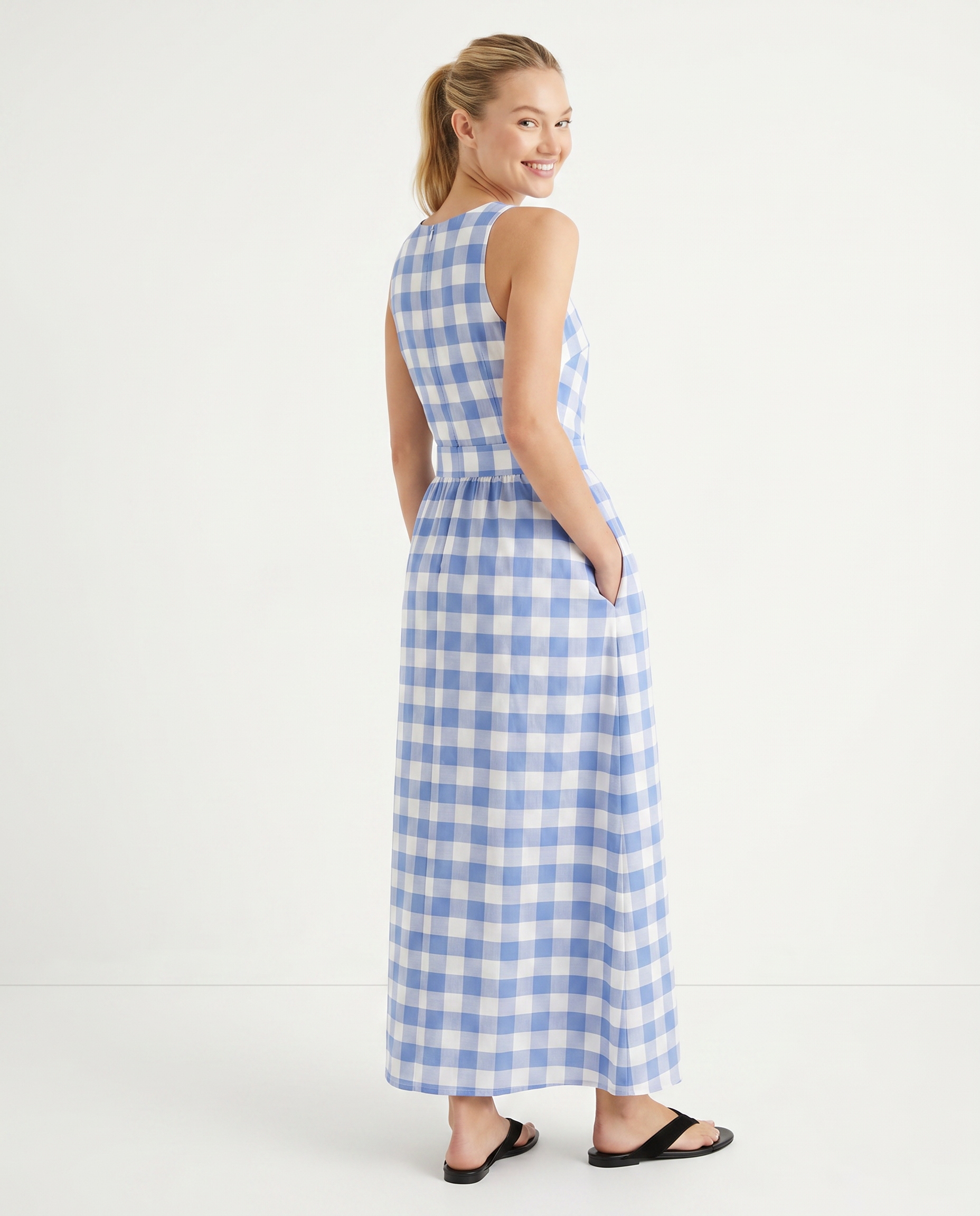 Morgana Mega Vichy Sapphire Dress