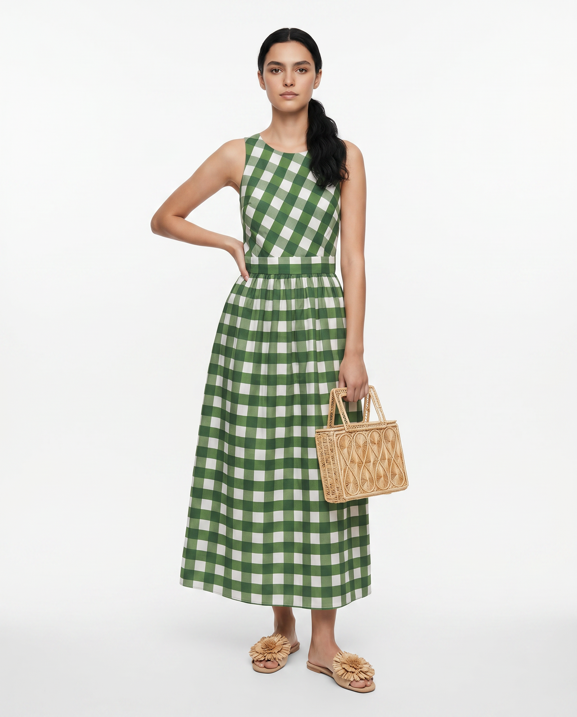 Morgana Mega Vichy Fern Dress
