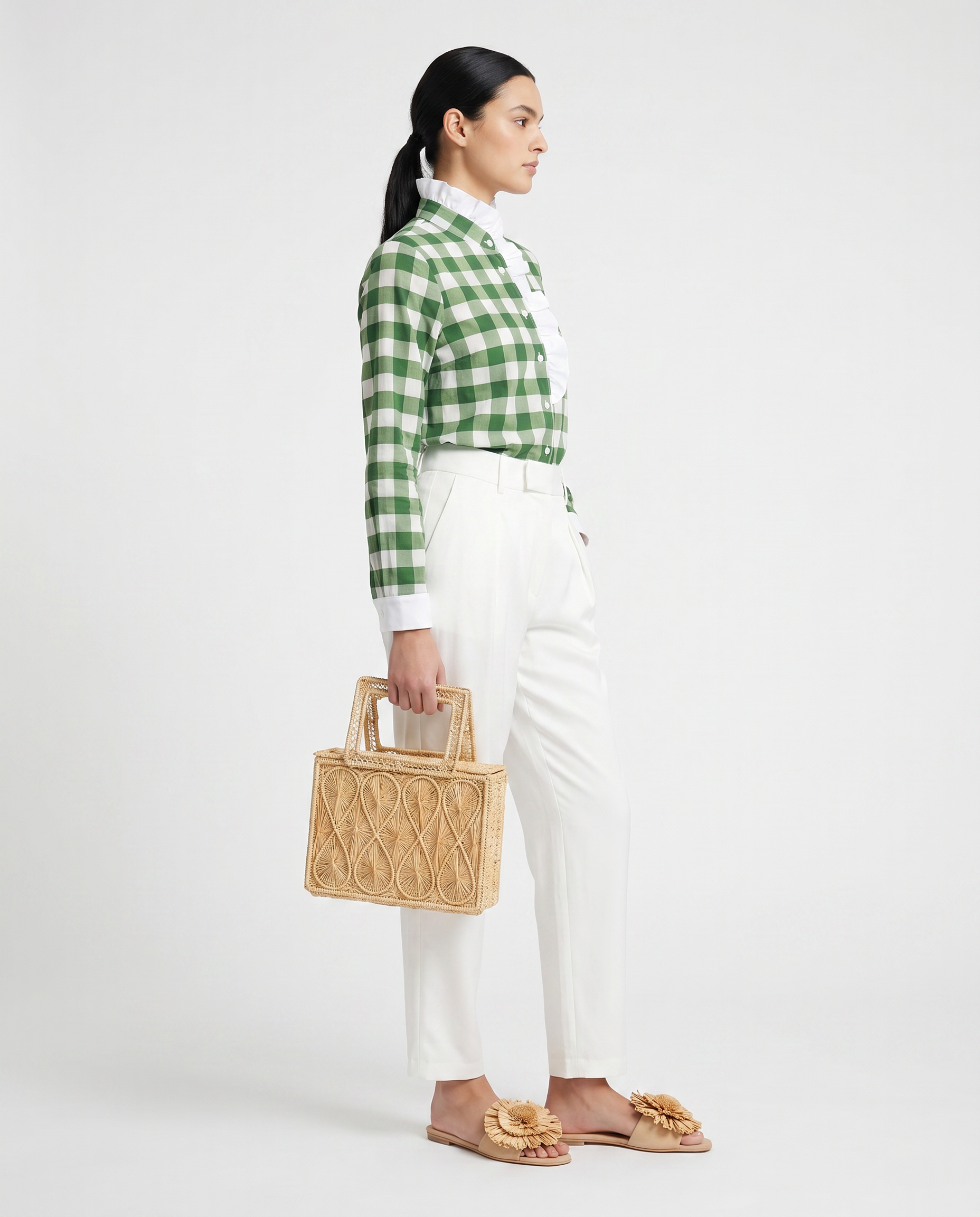 Olivia Mega Vichy Fern Blouse