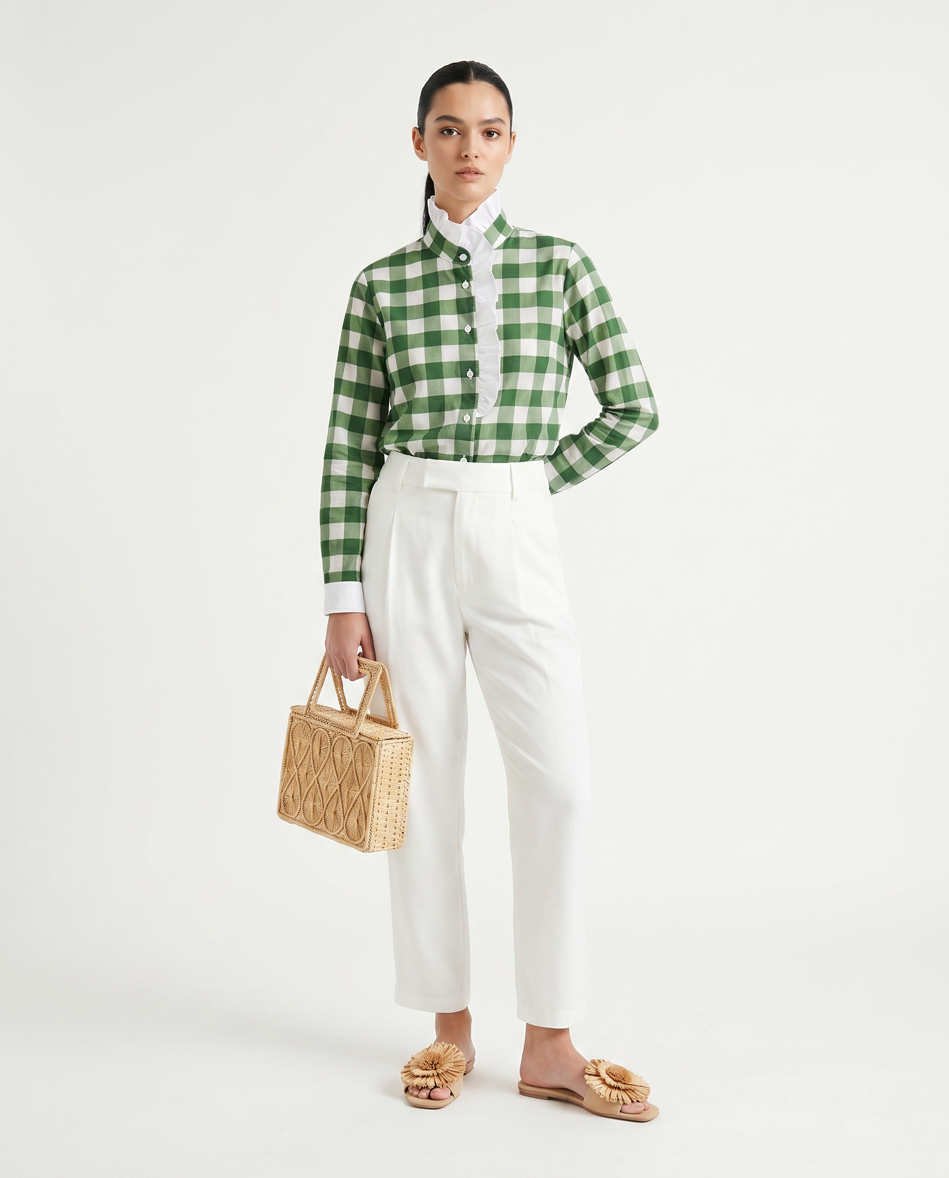 Olivia Mega Vichy Fern Blouse