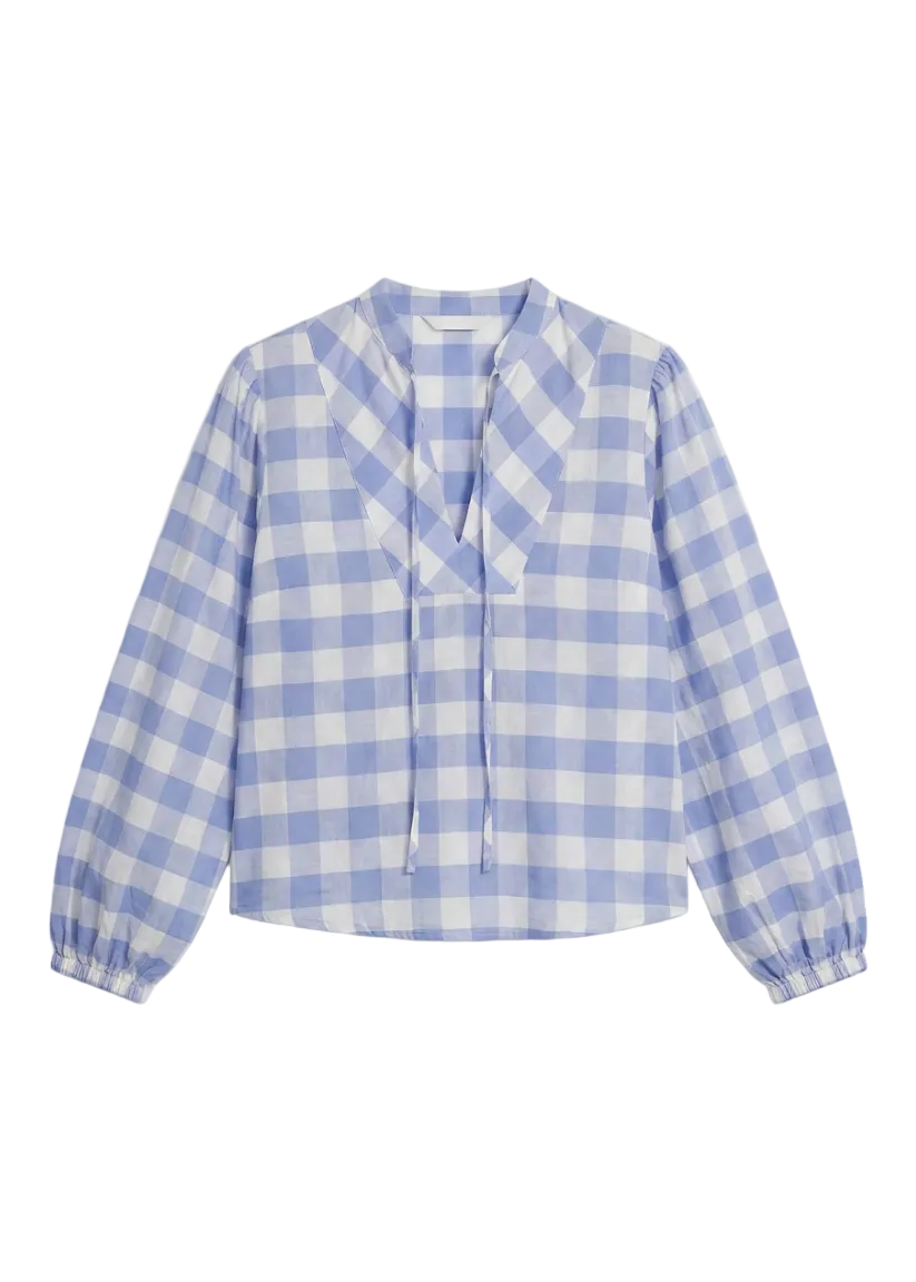 Charline Mega Vichy Saphire Blouse
