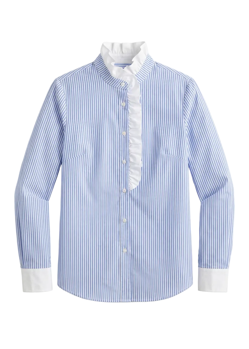 Olivia Stripes Ciel Blue Blouse