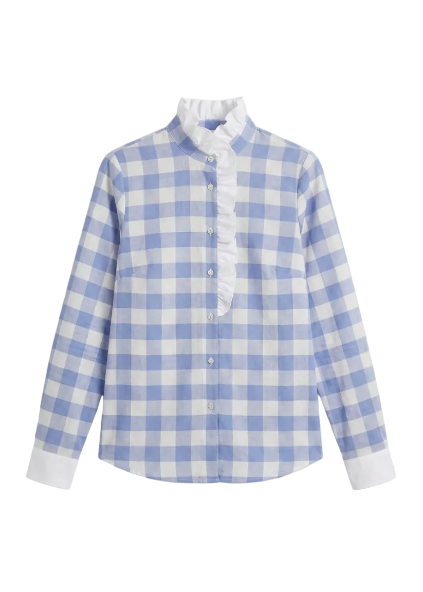 Olivia Mega Vichy Saphire Blouse