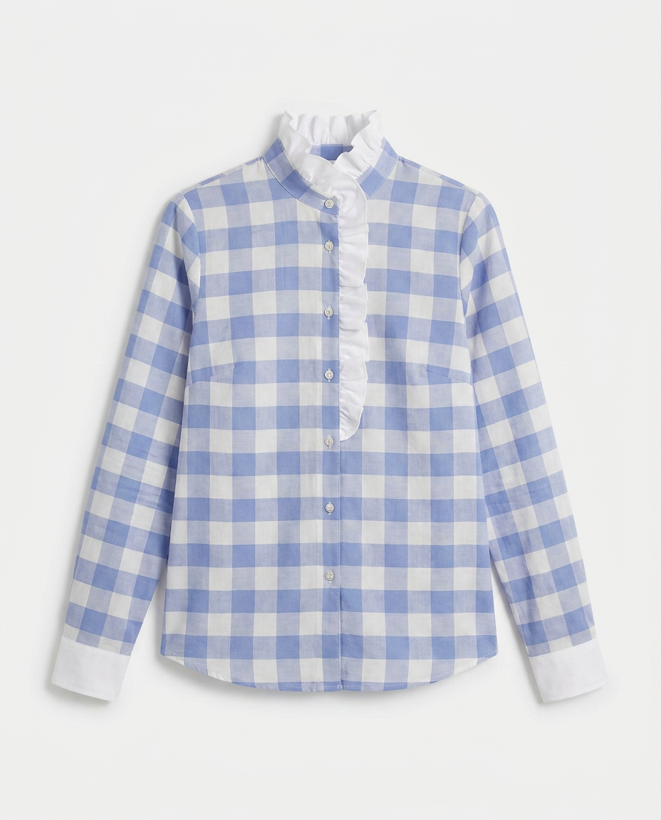 Olivia Mega Vichy Saphire Blouse