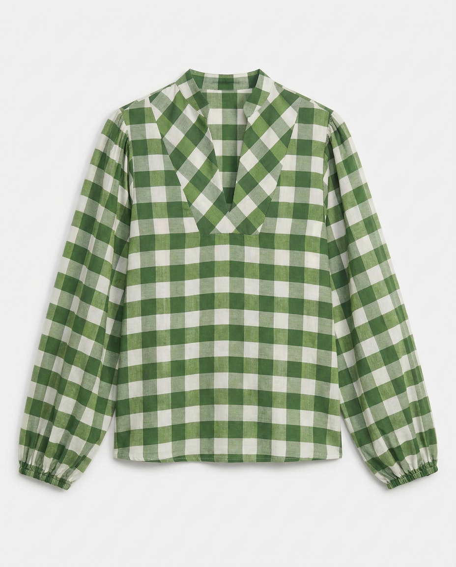 Charline Mega Vichy Fern Blouse