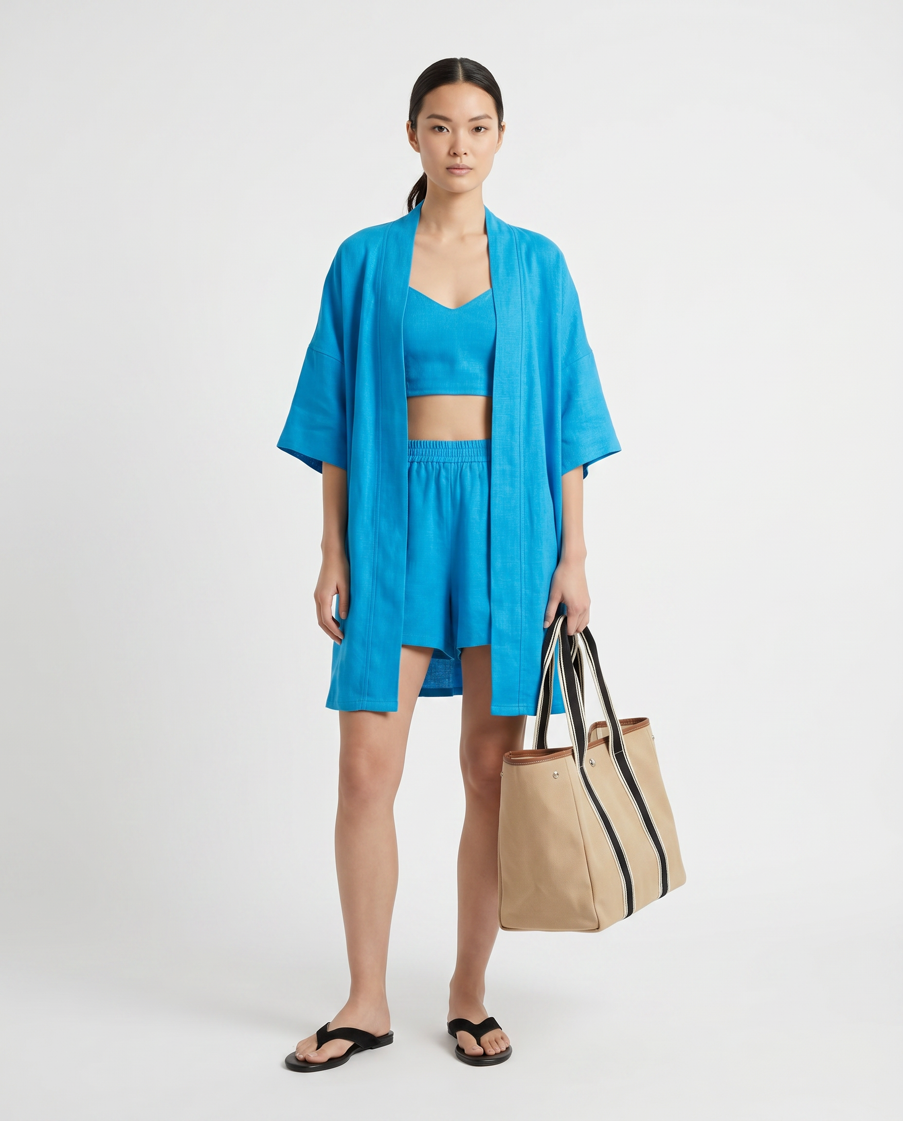 Wasabi Turquoise Top and Kimono Set