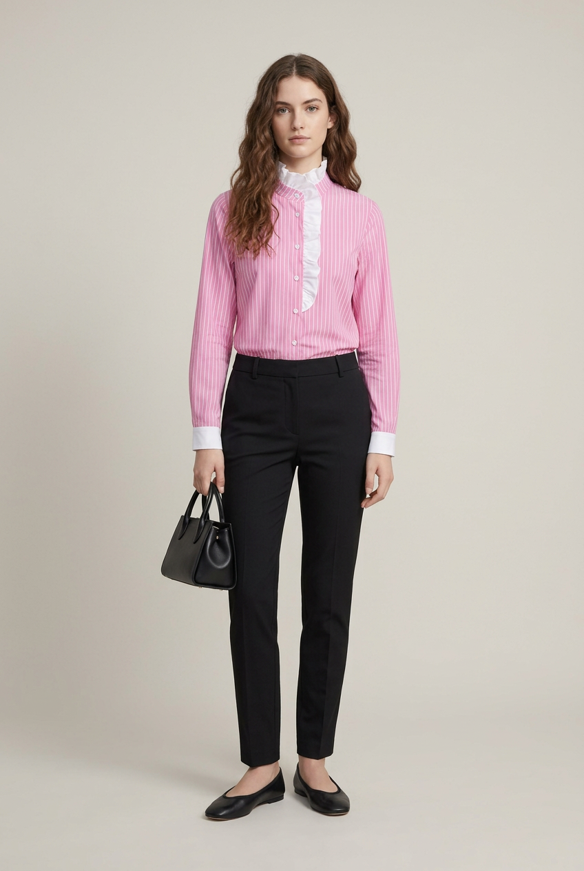 Olivia Stripes Pink Blouse