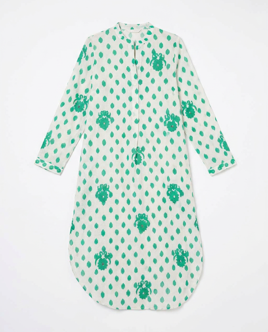 Cedar Emerald Dots Kaftan