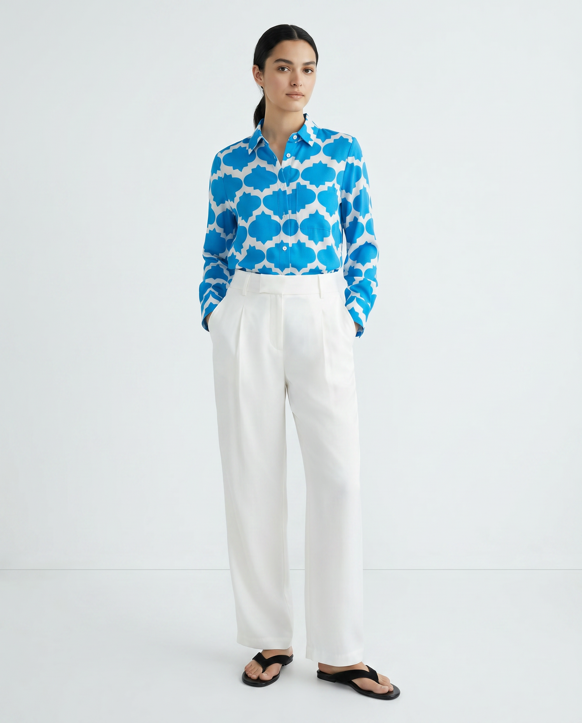Positano Rombus Sky Blue Shirt