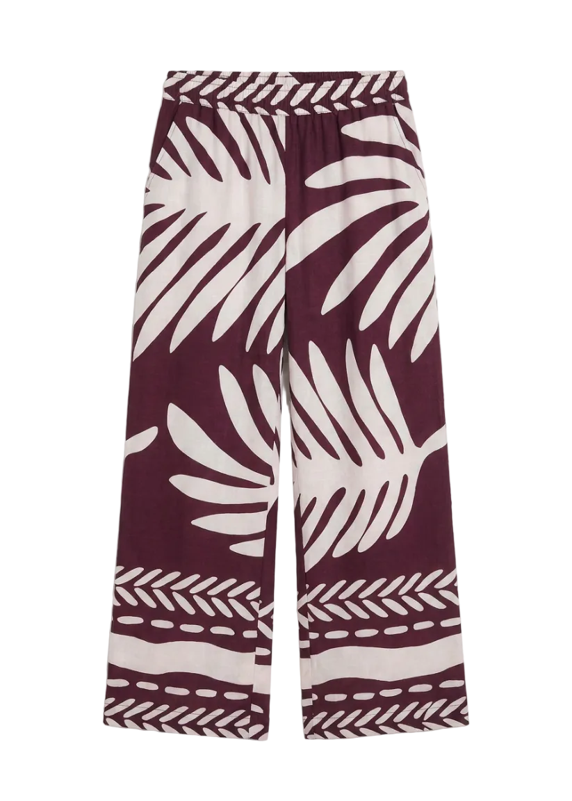 Wideleg Pants Maroon
