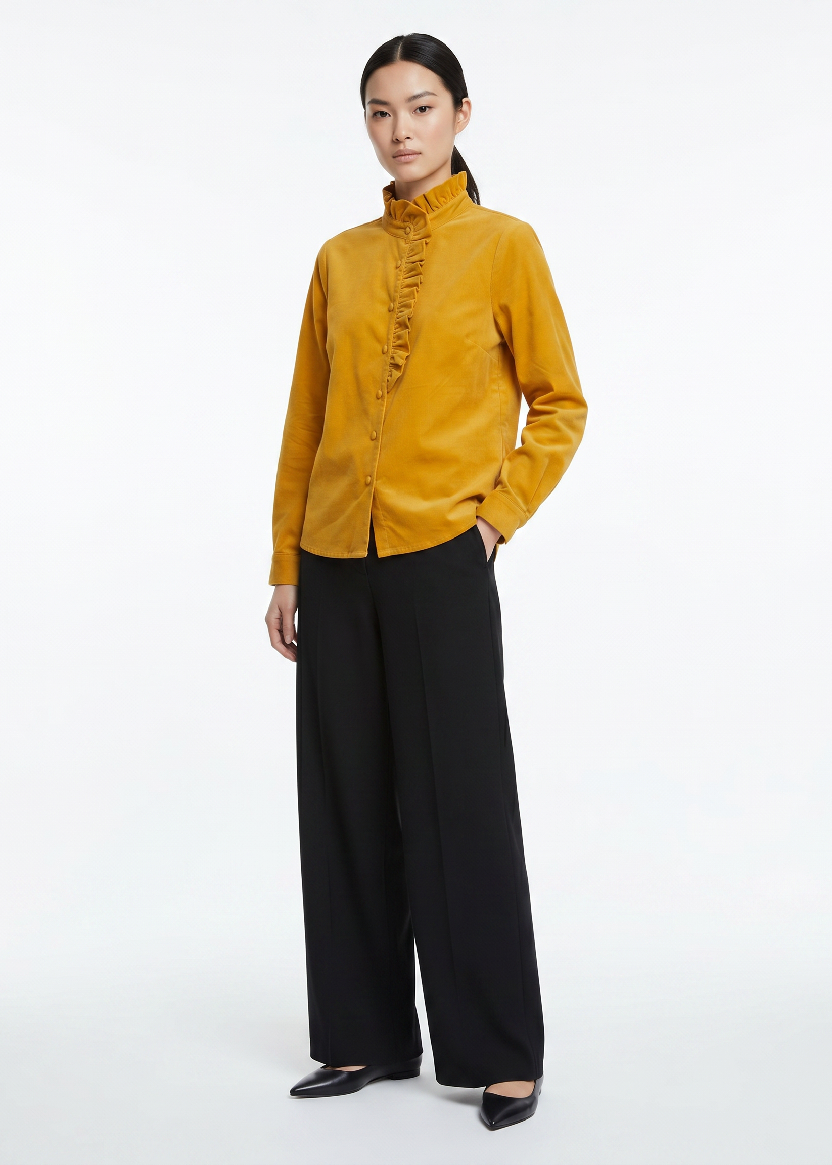 Olivia Corduroy Yellow Blouse