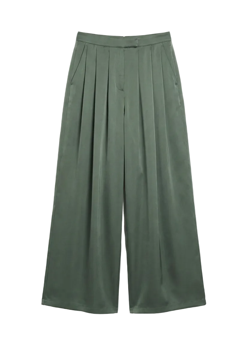Pedras Satin Khaki Trousers