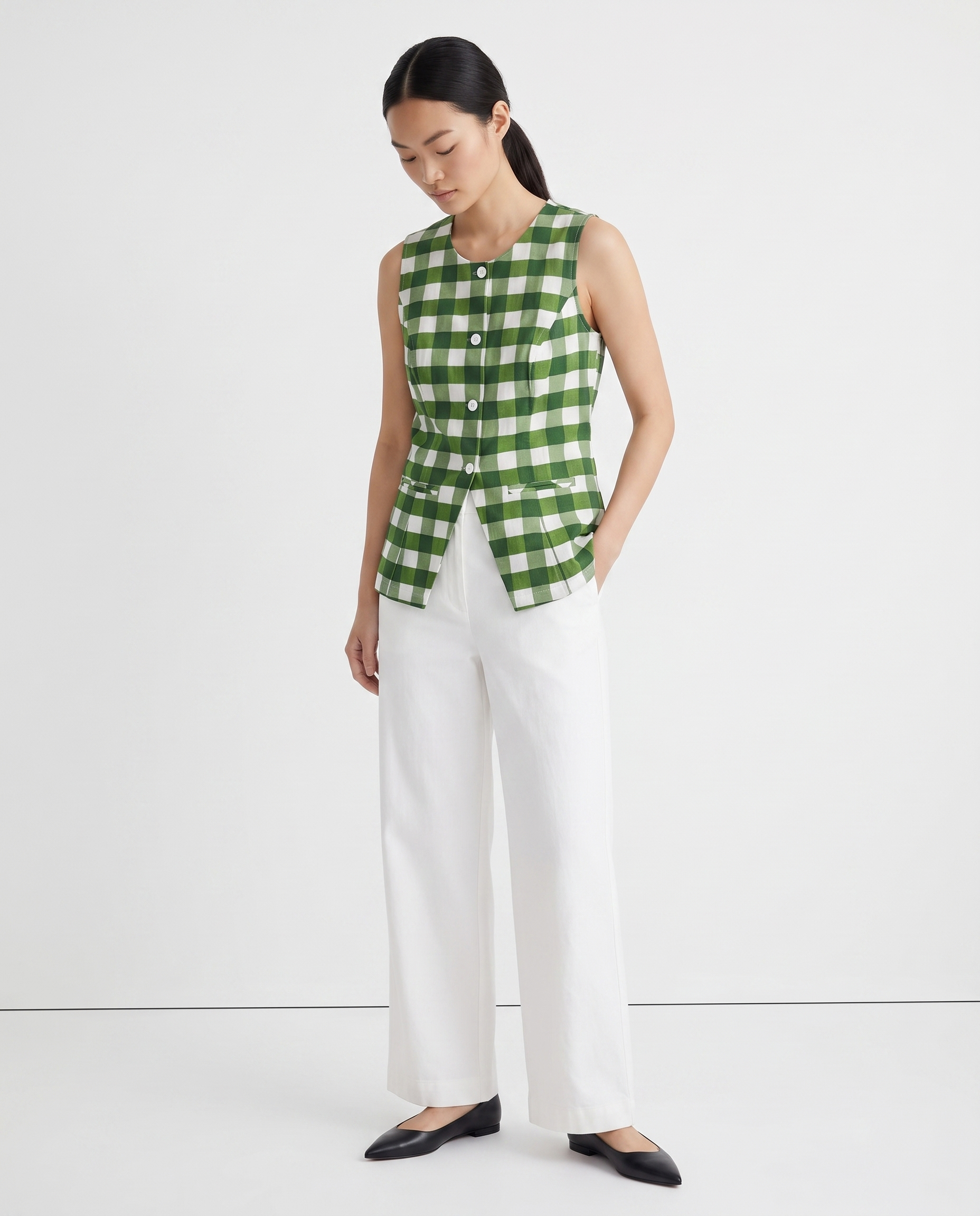 Lida Mega Vichy Fern Top