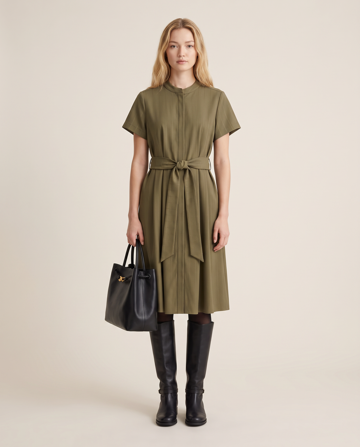 Candida Olive Green Dress