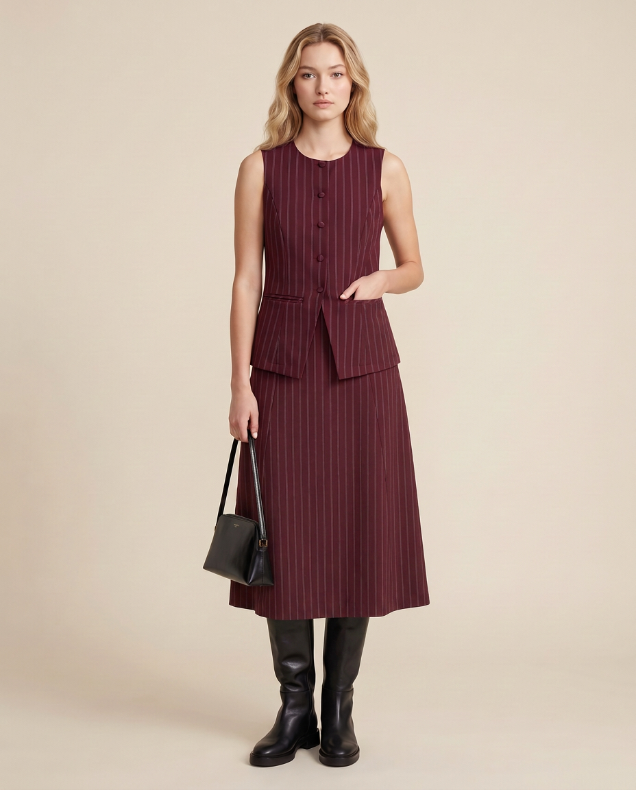 Denise Leeds Striped Skirt