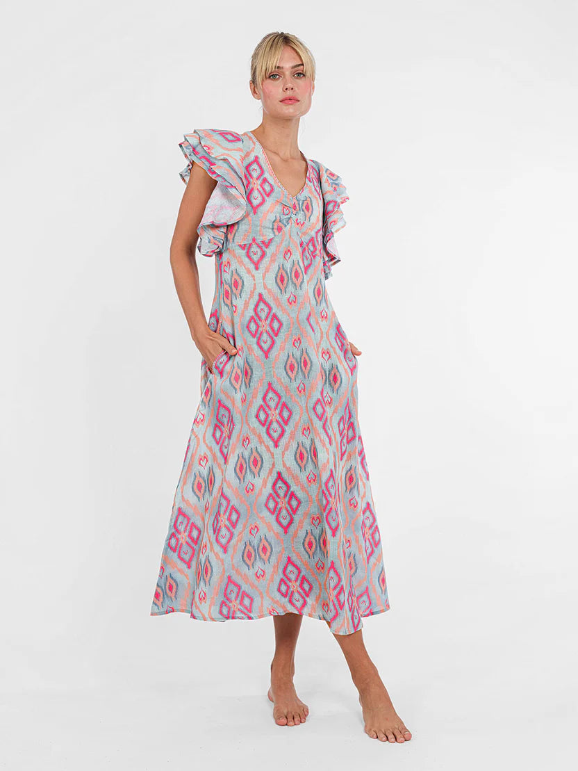 Belladonna Ikat Sorbet Dress
