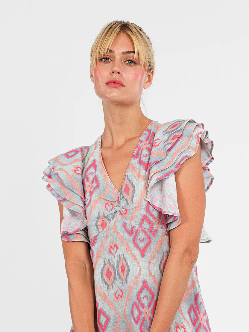 Belladonna Ikat Sorbet Dress