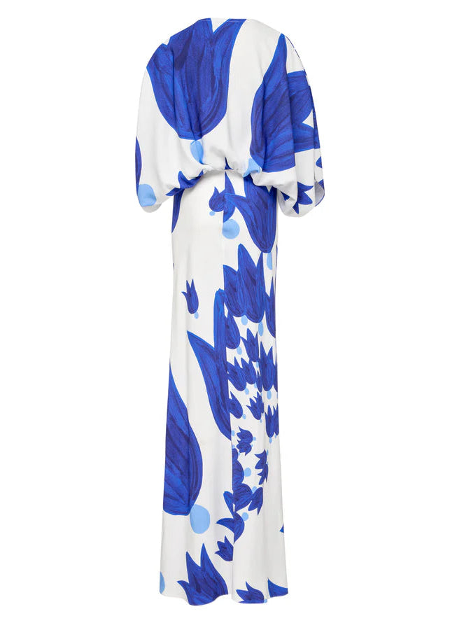Theano Maxi Sabra Silk Dress