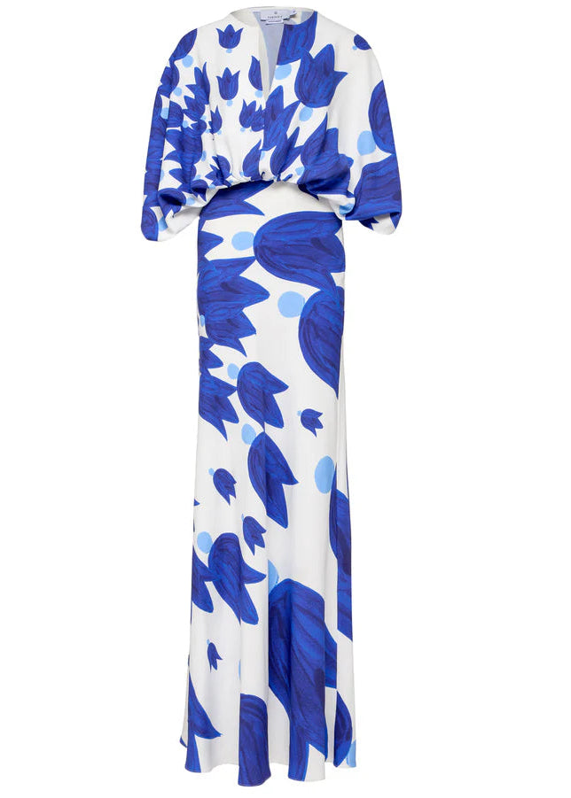 Theano Maxi Sabra Silk Dress