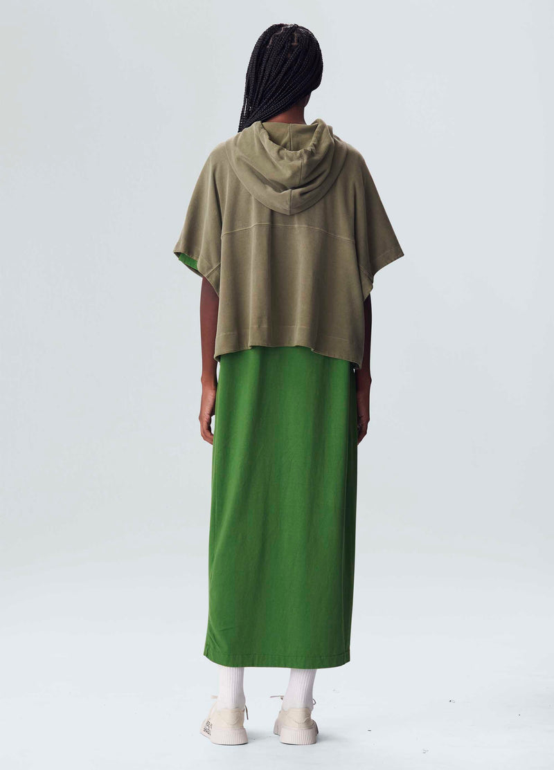 Osklen-Washed Long T-shirt Green Dress-Justbrazil