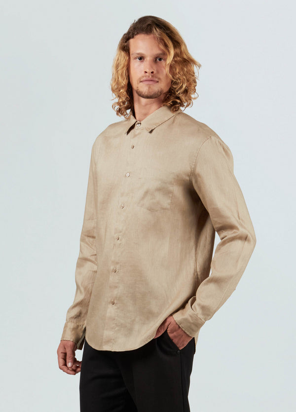 Osklen-Camisa Masc Classic Beige-Justbrazil