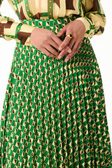 ANNIE P-PLEATEF SKIRT ZOOM OUT-JUST BRAZIL