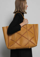 Cross Tote In Dijon Grained Leather