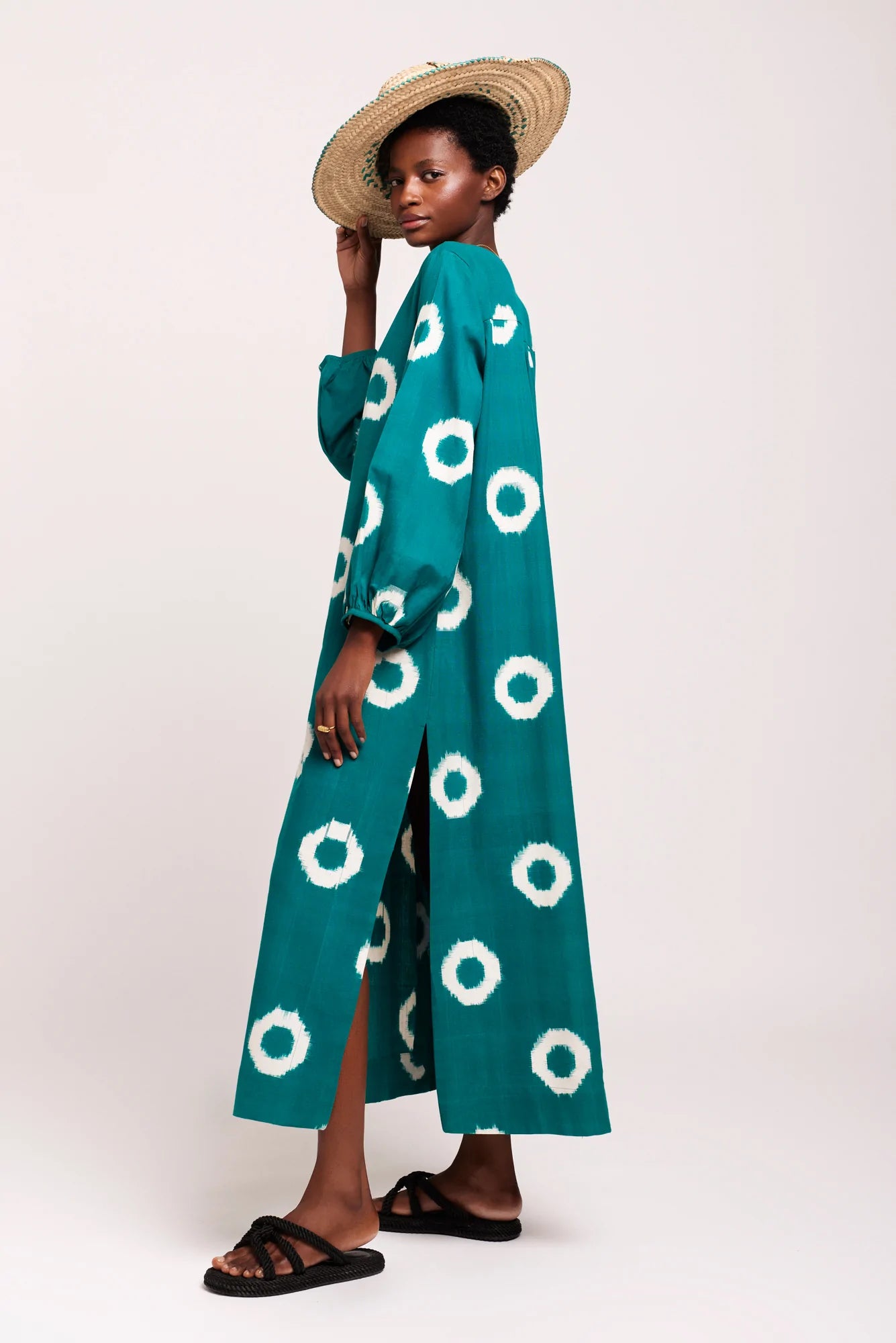 Kleed-Fennec Green Kaftan-Justbrazil