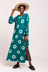 Kleed-Fennec Green Kaftan-Justbrazil