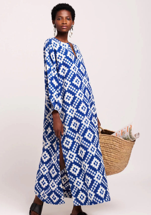 Kleed-Dorcas Blue Kaftan-Justbrazil