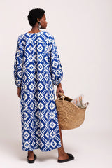 Kleed-Dorcas Blue Kaftan-Justbrazil