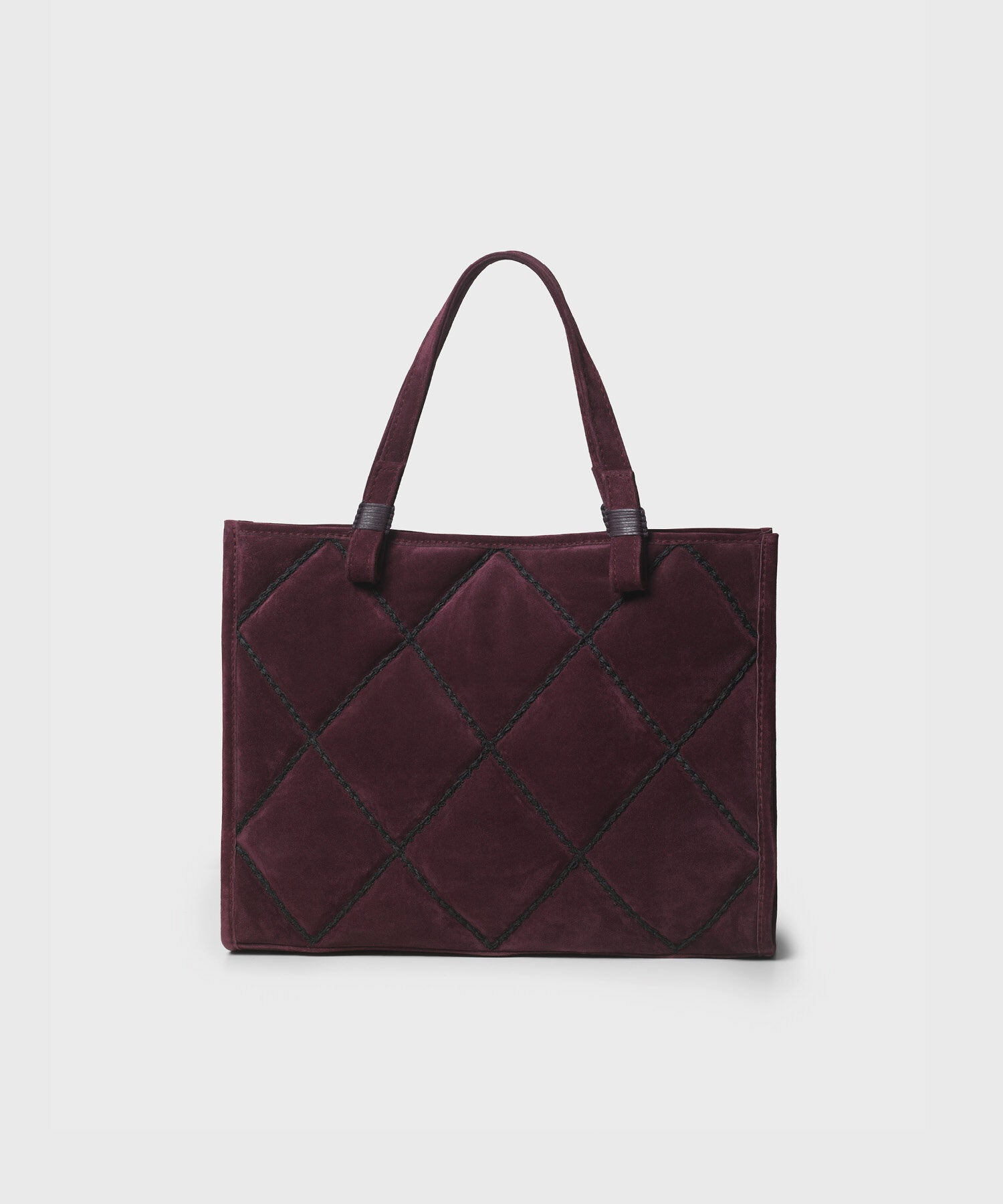 Medium Cross Tote Berry Quilted Leather