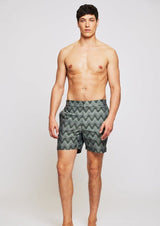 Sport Swim Shorts Jacquard Green Haze Copacabana Print