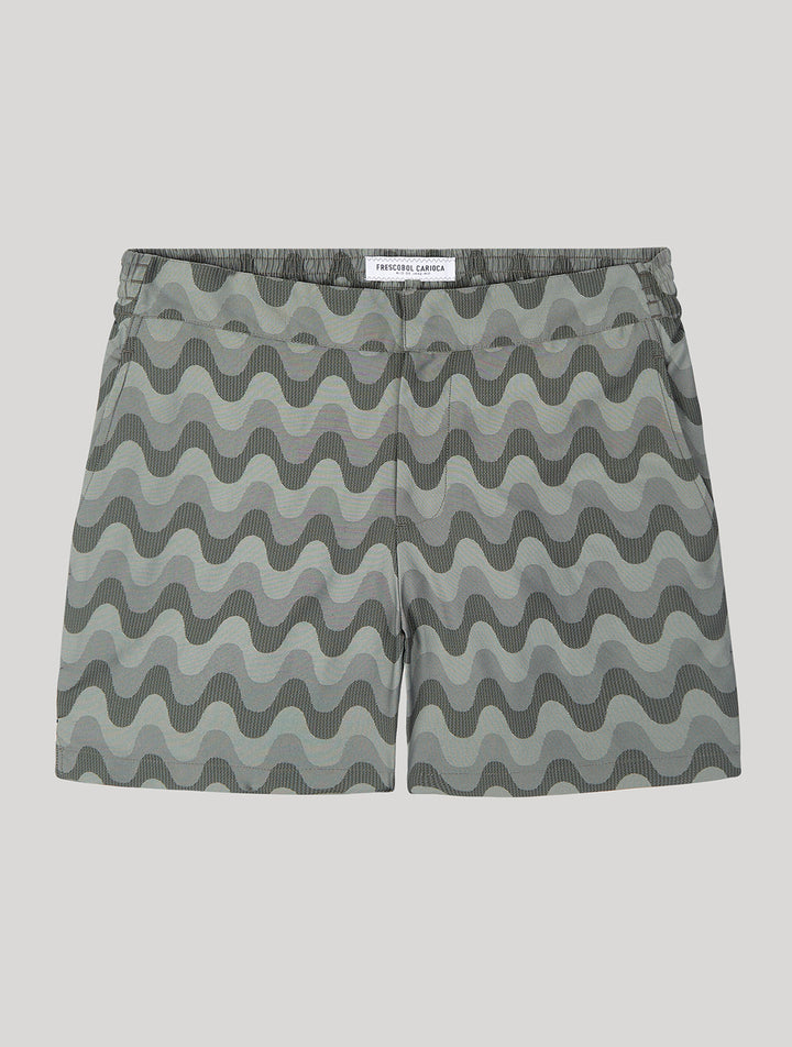 Sport Swim Shorts Jacquard Green Haze Copacabana Print