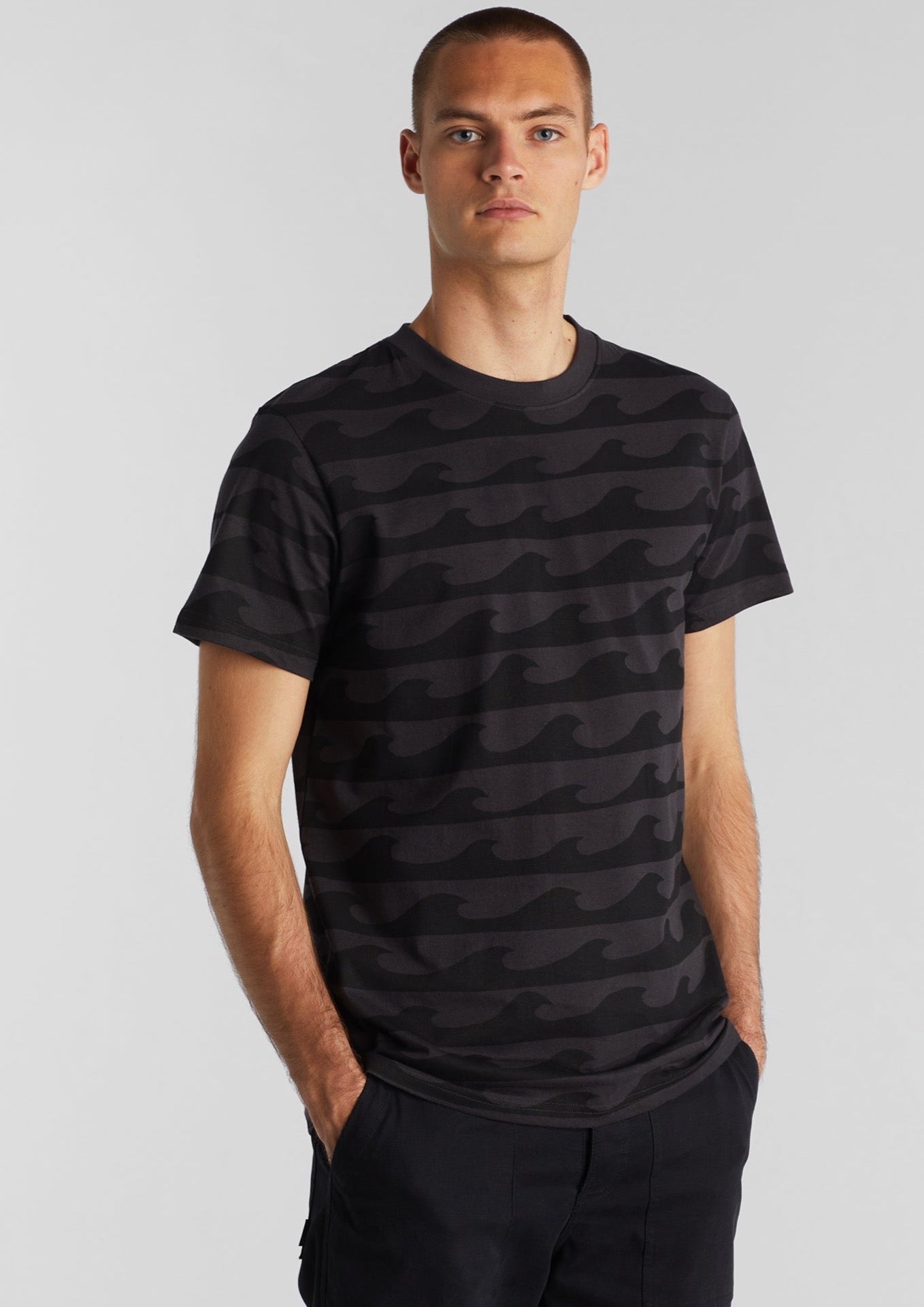 DEDICATED SS22-WAVES CHARCOAL T-SHIRT-JUSTBRAZIL 