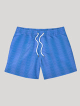 Classic Swim Shorts Copacabana Sombra Print Atlantic Blue