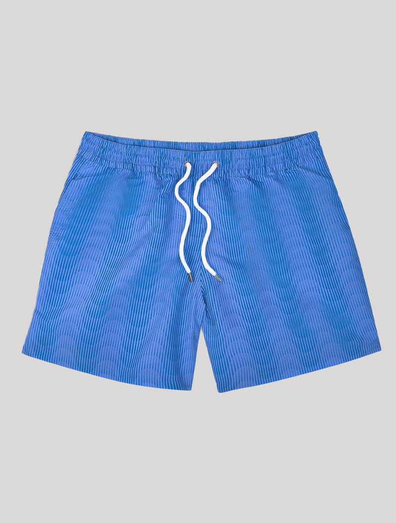 Classic Swim Shorts Copacabana Sombra Print Atlantic Blue