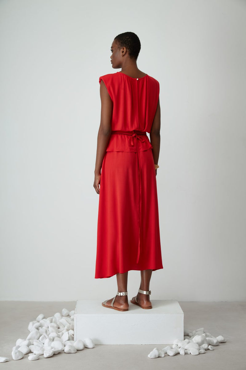 Ancient Kallos-Cyclades Red Dress-Justbrazil