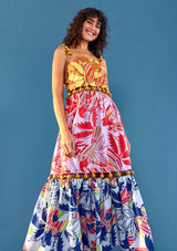 Mixed Color Birds Balls Dress