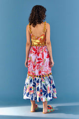 Mixed Color Birds Balls Dress