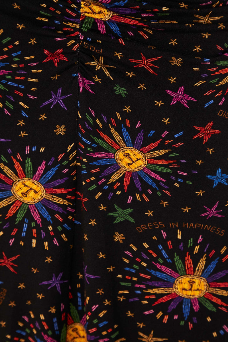 FARM RIO-DRESS-RAINBOW SUNS MIDI DRESS-JUST BRAZIL